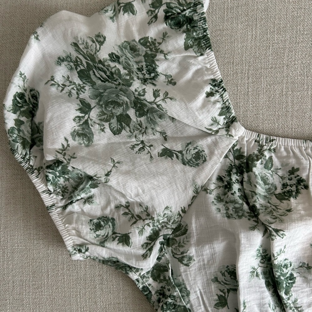 Romantic Peasant Boho Floral Crop Top NWT - Picture 11 of 12